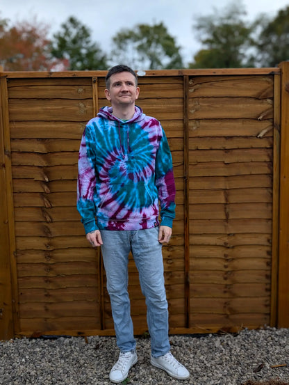 Aqua Galactica Organic Tie-Dye Hoodie/Sweatshirt | Handmade by SourThreadz