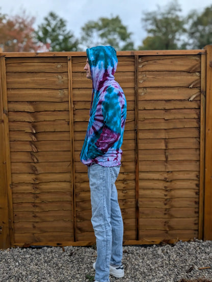 Aqua Galactica Organic Tie-Dye Hoodie/Sweatshirt | Handmade by SourThreadz
