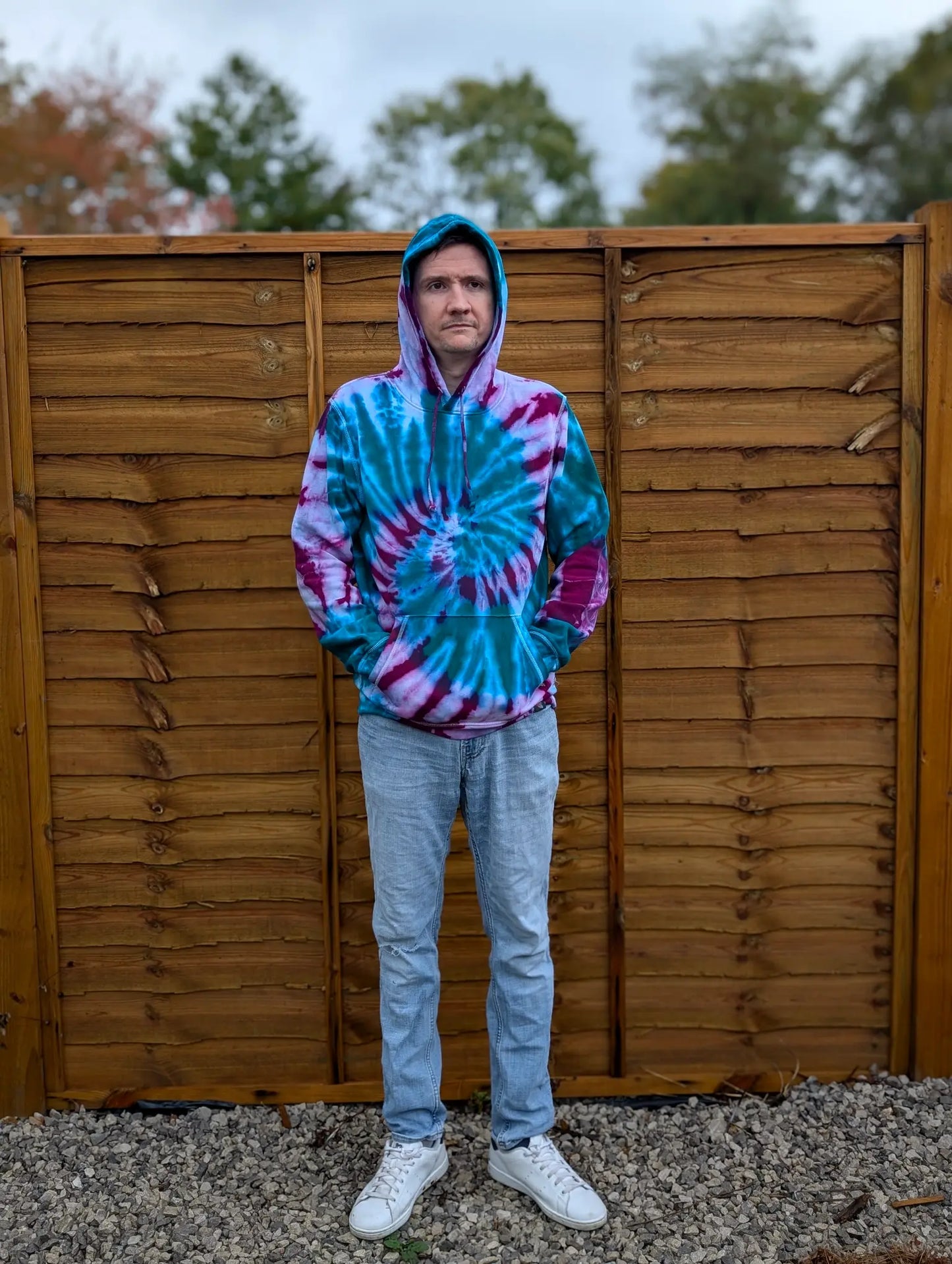 Aqua Galactica Organic Tie-Dye Hoodie/Sweatshirt | Handmade by SourThreadz