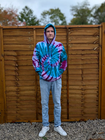 Aqua Galactica Organic Tie-Dye Hoodie/Sweatshirt | Handmade by SourThreadz