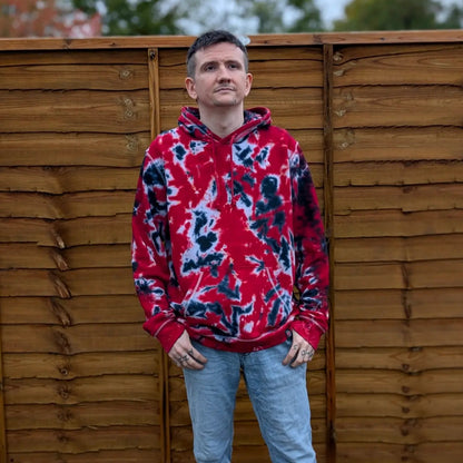 Firecracker Organic Tie-Dye Hoodie/Sweatshirt | Handmade by SourThreadz