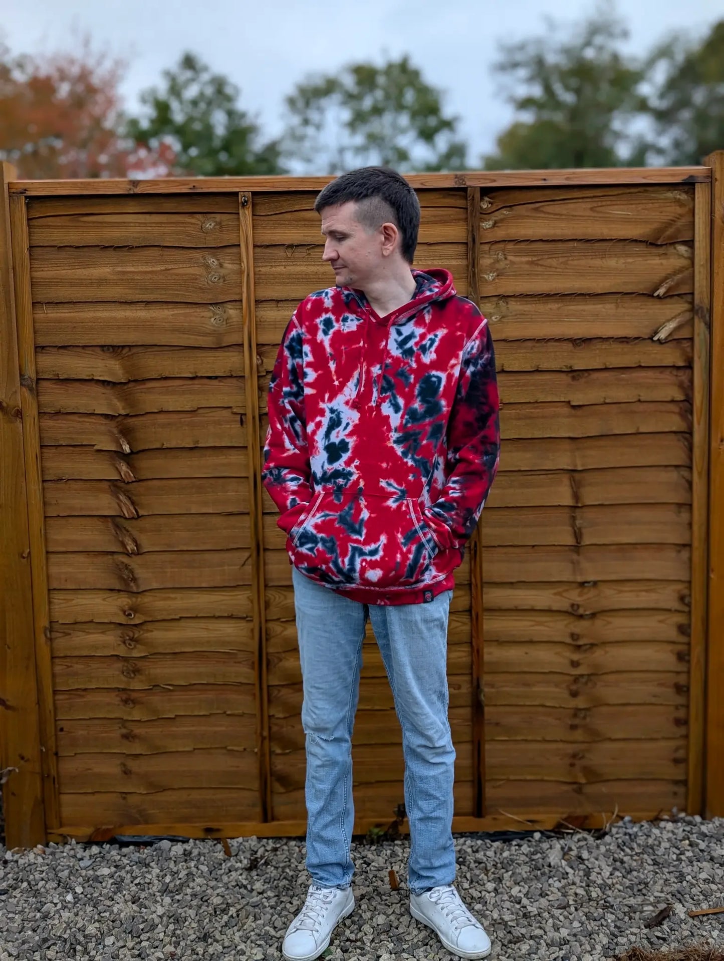 Firecracker Organic Tie-Dye Hoodie/Sweatshirt | Handmade by SourThreadz