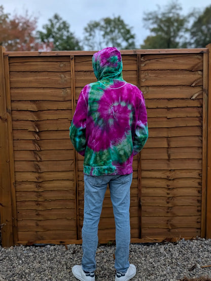 Galactic Dragon Organic Tie-Dye Hoodie/Sweatshirt | Handmade by SourThreadz