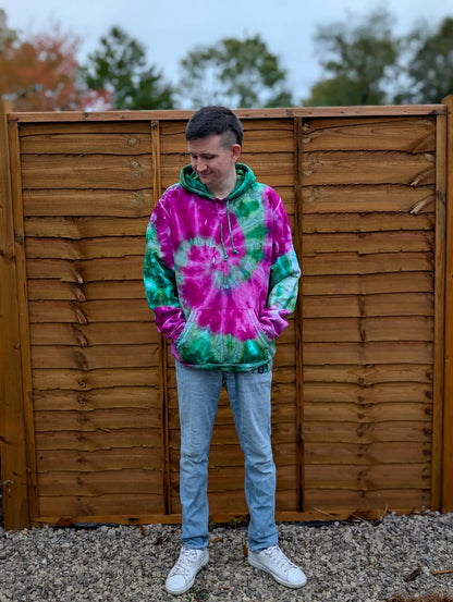 Galactic Dragon Organic Tie-Dye Hoodie/Sweatshirt | Handmade by SourThreadz