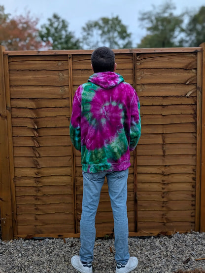 Galactic Dragon Organic Tie-Dye Hoodie/Sweatshirt | Handmade by SourThreadz