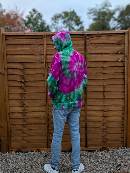 Galactic Dragon Organic Tie-Dye Hoodie/Sweatshirt | Handmade by SourThreadz