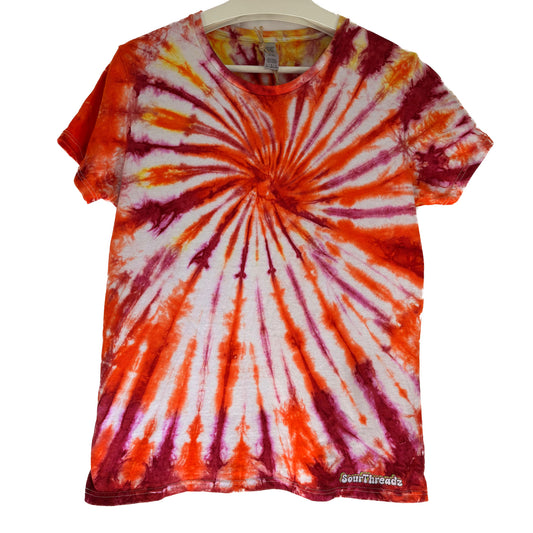 Women's Large Tie-Dye T-shirt #008 - Heatshock Spiral