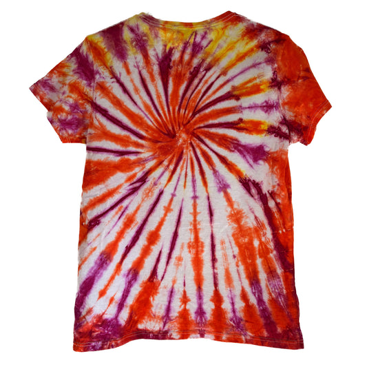 Women's Large Tie-Dye T-shirt #008 - Heatshock Spiral