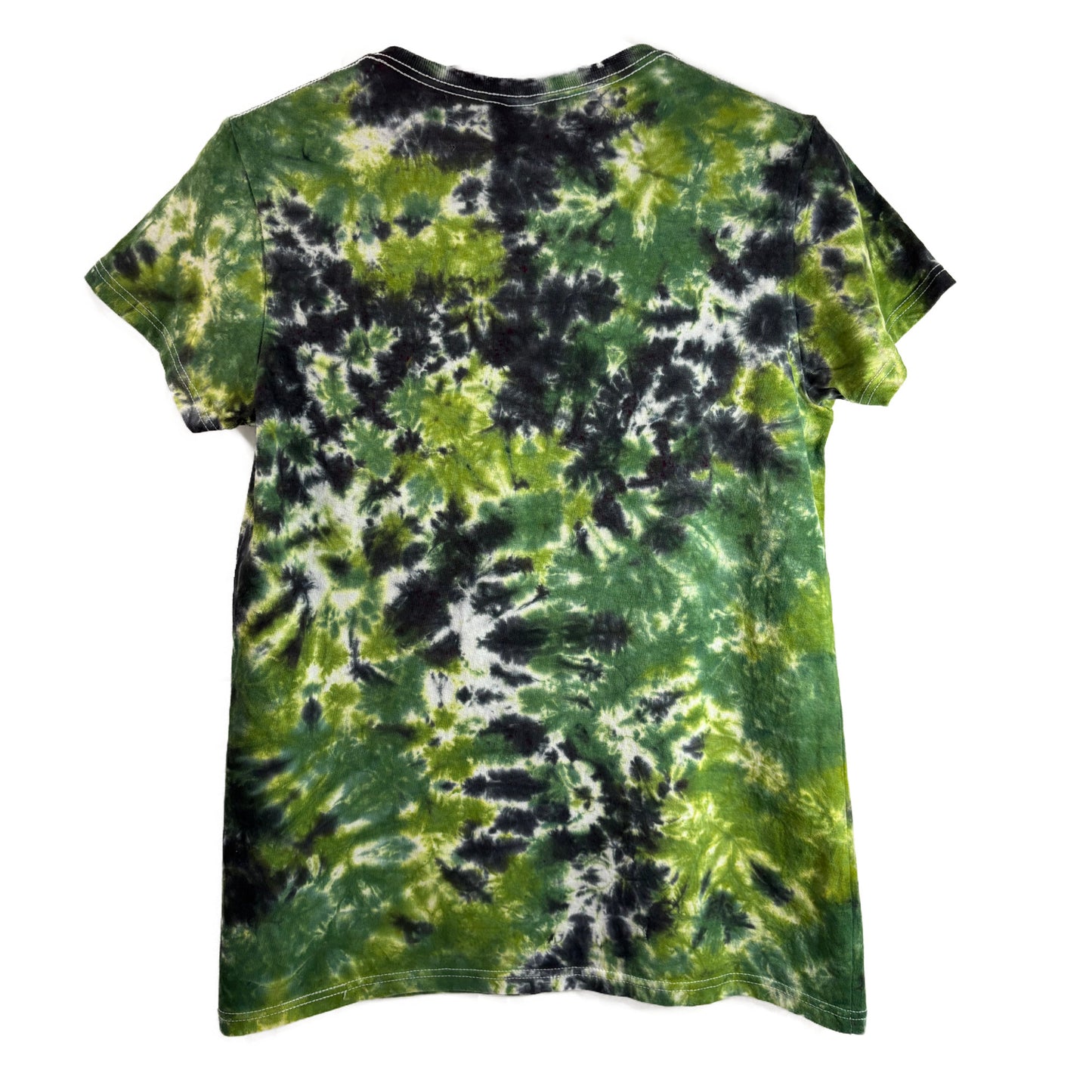 Dark Forest Pulse Scrunch Tie-Dye T-shirt #005 Women's Medium Heavy Cotton