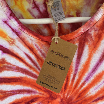 Heatshock Spiral Tie-Dye T-shirt #008 Women's Large Heavy Cotton