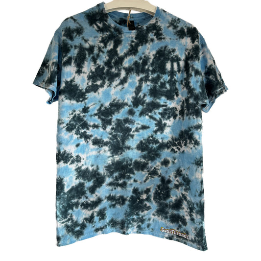 Men's Unisex Medium Tie-Dye T-shirt #017 - Neon Reef Scrunch