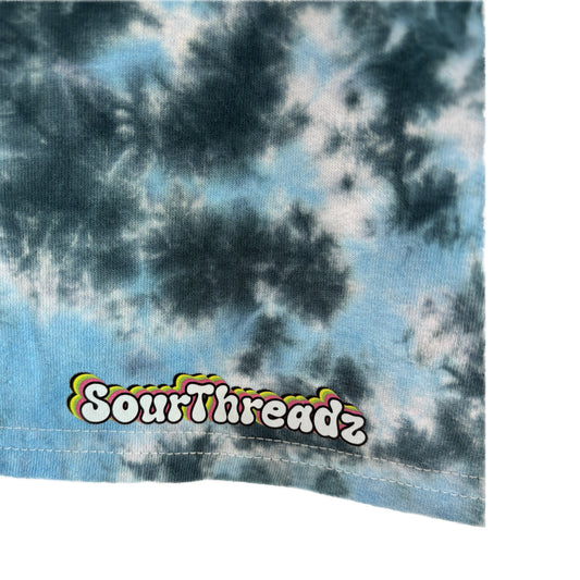 Men's Unisex Medium Tie-Dye T-shirt #017 - Neon Reef Scrunch