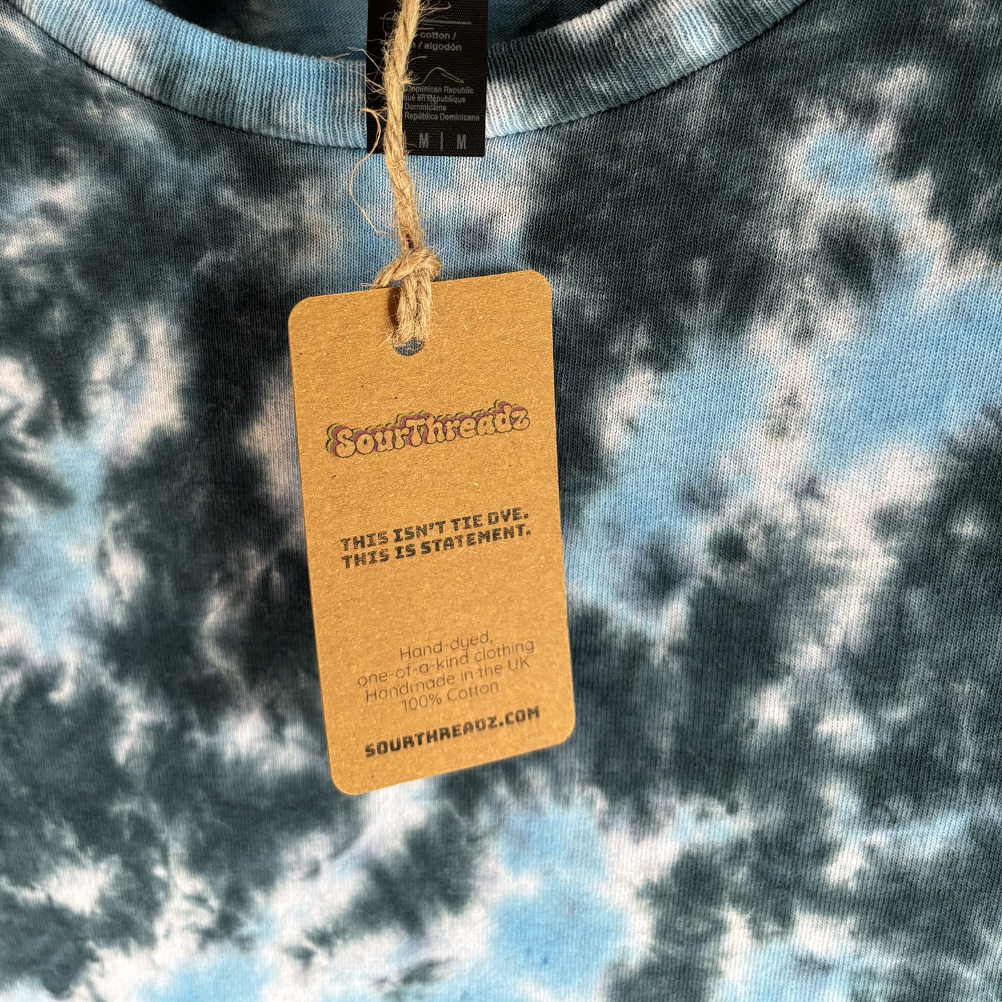 Neon Reef Scrunch Tie-Dye T-shirt #017 Men's Unisex Medium Heavy Cotton