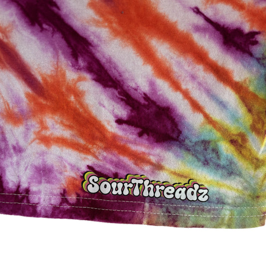 Men's Unisex Medium Tie-Dye T-shirt #014 - Candy Vortex Spiral