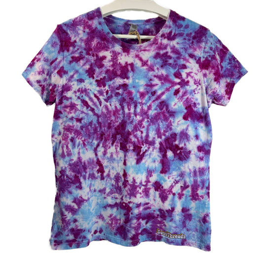 Women's Large Tie-Dye T-shirt #006 - Glitch Candy Scrunch
