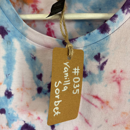 Vanilla Sorbet Tie-Dye T-shirt #035 Women's XL Soft Cotton