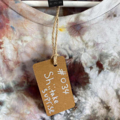 Shiitake Suprise Tie-Dye T-shirt #034 Men's Unisex XXL Soft Cotton