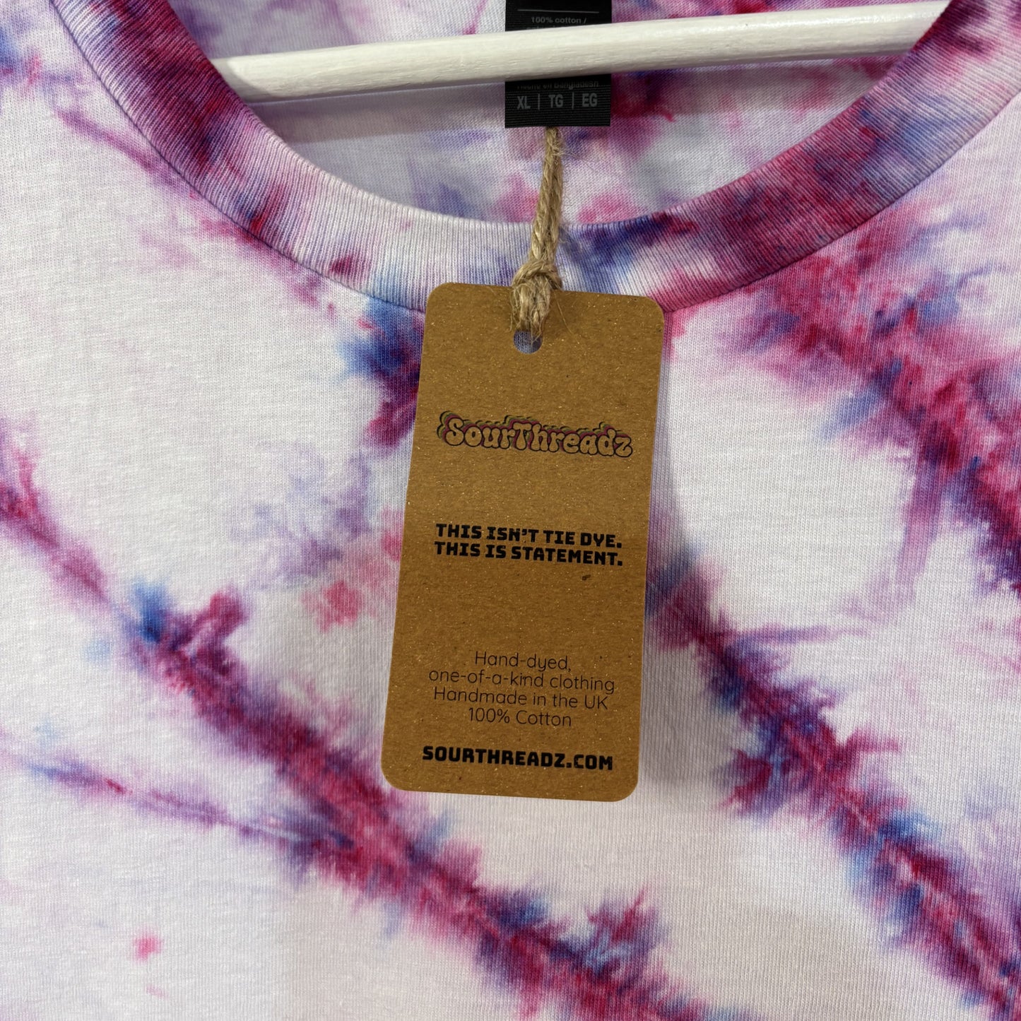 Sugar Storm Spiral Tie-Dye T-shirt #052 Men's Unisex XL Soft Cotton