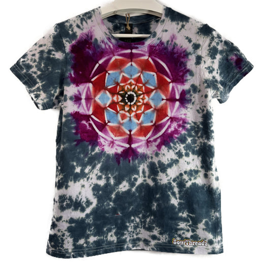 Women's Medium Tie-Dye T-shirt #054 - Dream Eater Mandala