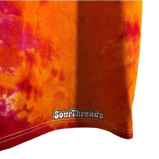 Women's XXL Tie-Dye T-shirt #051 - Lava Candy