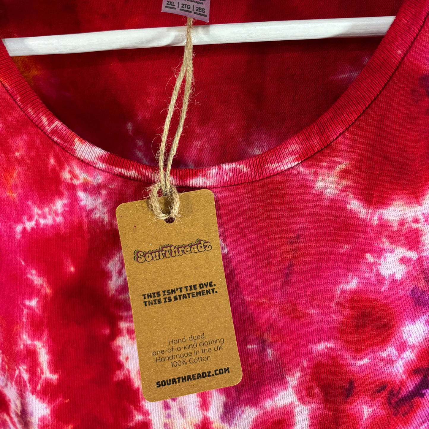 Women's XXL Tie-Dye T-shirt #051 - Lava Candy