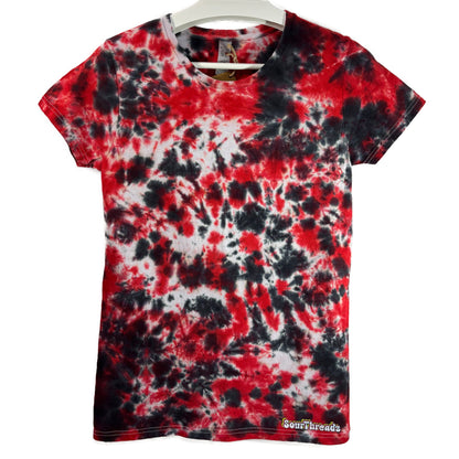 Bloodstain Rave Scrunch Tie-Dye T-shirt #002 Women's Small Heavy Cotton