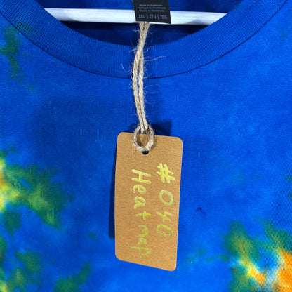 Heat Map Tie-Dye T-shirt #040 Men's Unisex XXL Heavy Cotton