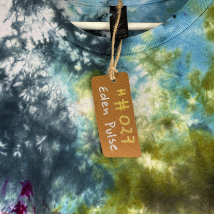 Eden Pulse Scrunch Tie-Dye T-shirt #027 Men's Unisex XXL Heavy Cotton