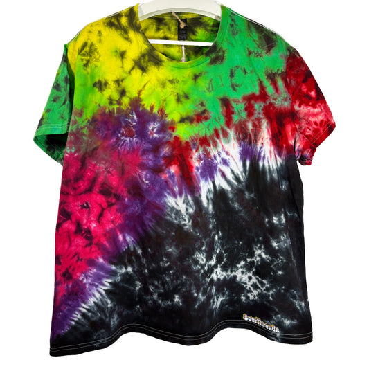 Women's XXL Tie-Dye T-shirt #042 - Rasberry Sours