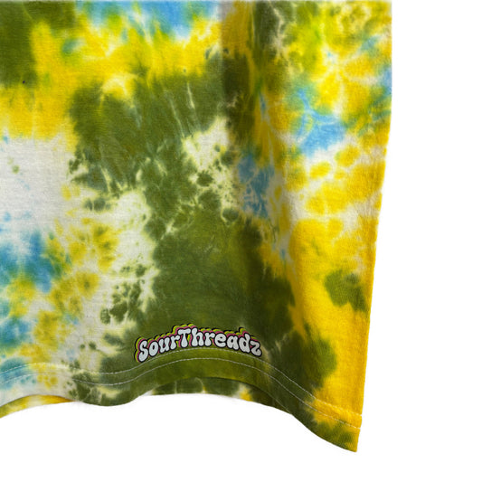 Men's Unisex Large Tie-Dye T-shirt #043 - Meadows Gaze Bulls Eye
