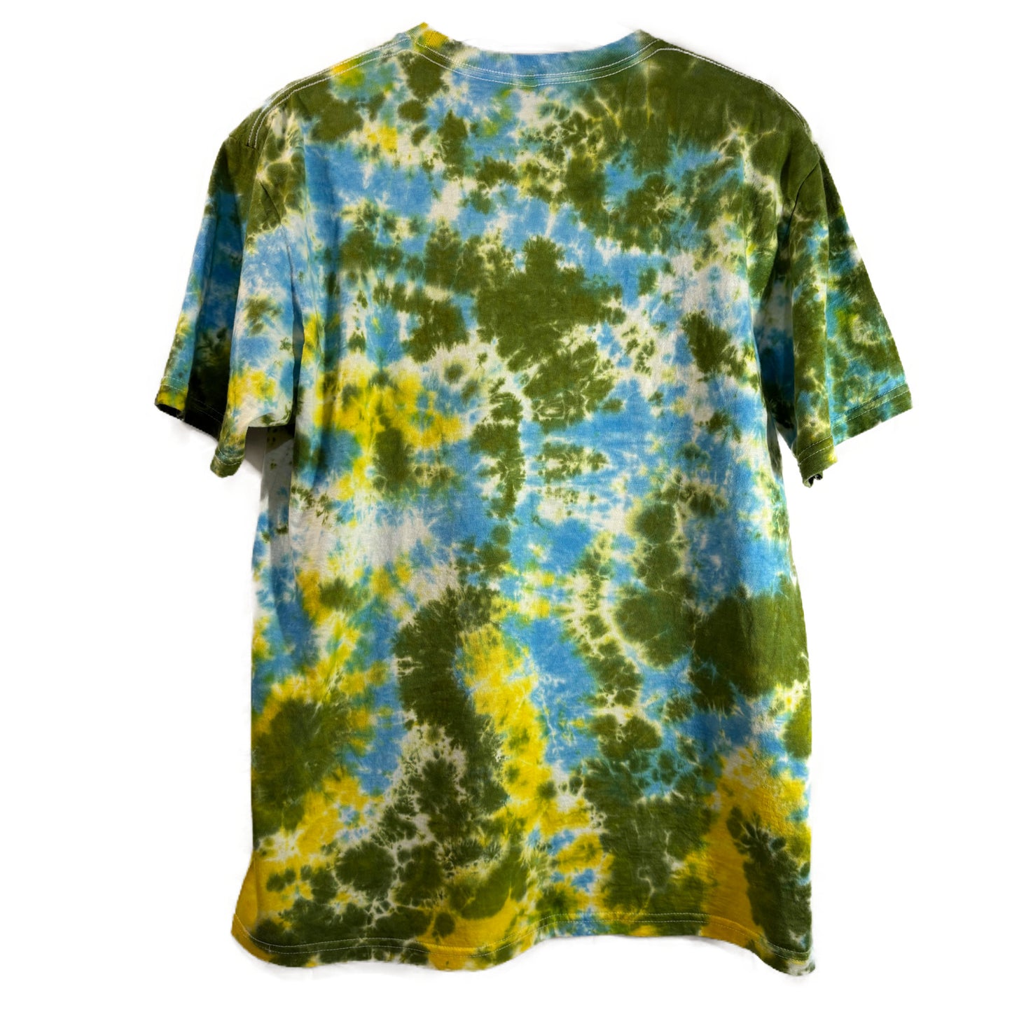 Men's Unisex Large Tie-Dye T-shirt #043 - Meadows Gaze Bulls Eye