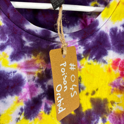 Poison Orchid Tie-Dye T-shirt #045 Women's XL Soft Cotton