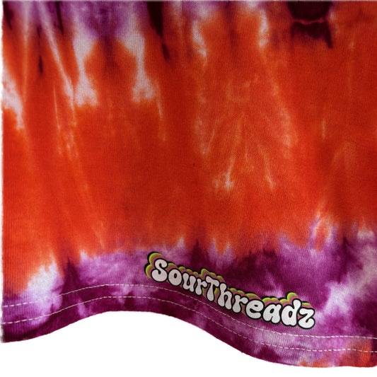 Men's Unisex Large Tie-Dye T-shirt #022 - Crimson Vortex Spiral