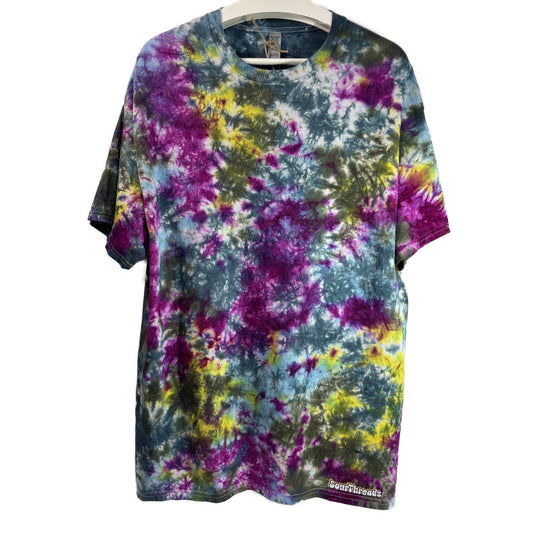 Men's Unisex Extra Large Tie-Dye T-shirt #024 - Velvet Chaos