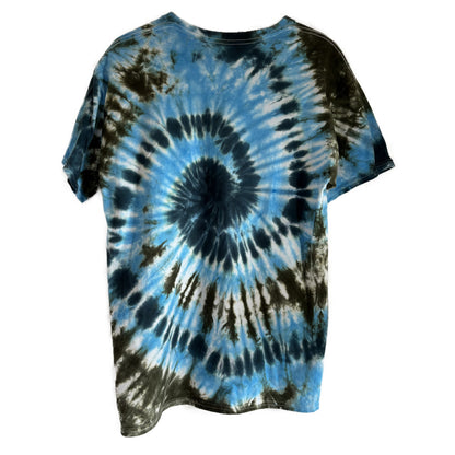 Neon Reef Spiral Tie-Dye T-shirt #019 Men's Unisex Large Heavy Cotton