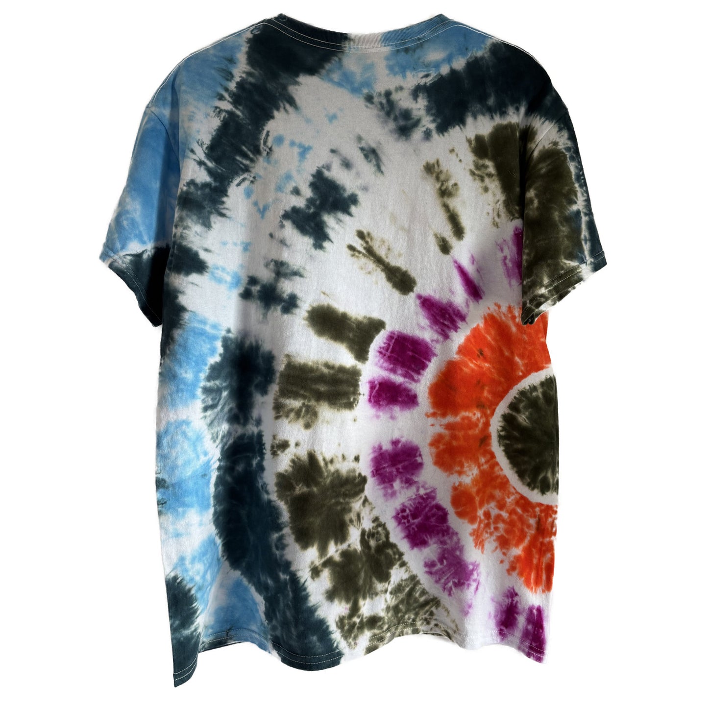 Men's Unisex Large Tie-Dye T-shirt #018 - Rogue Blossom Bullseye