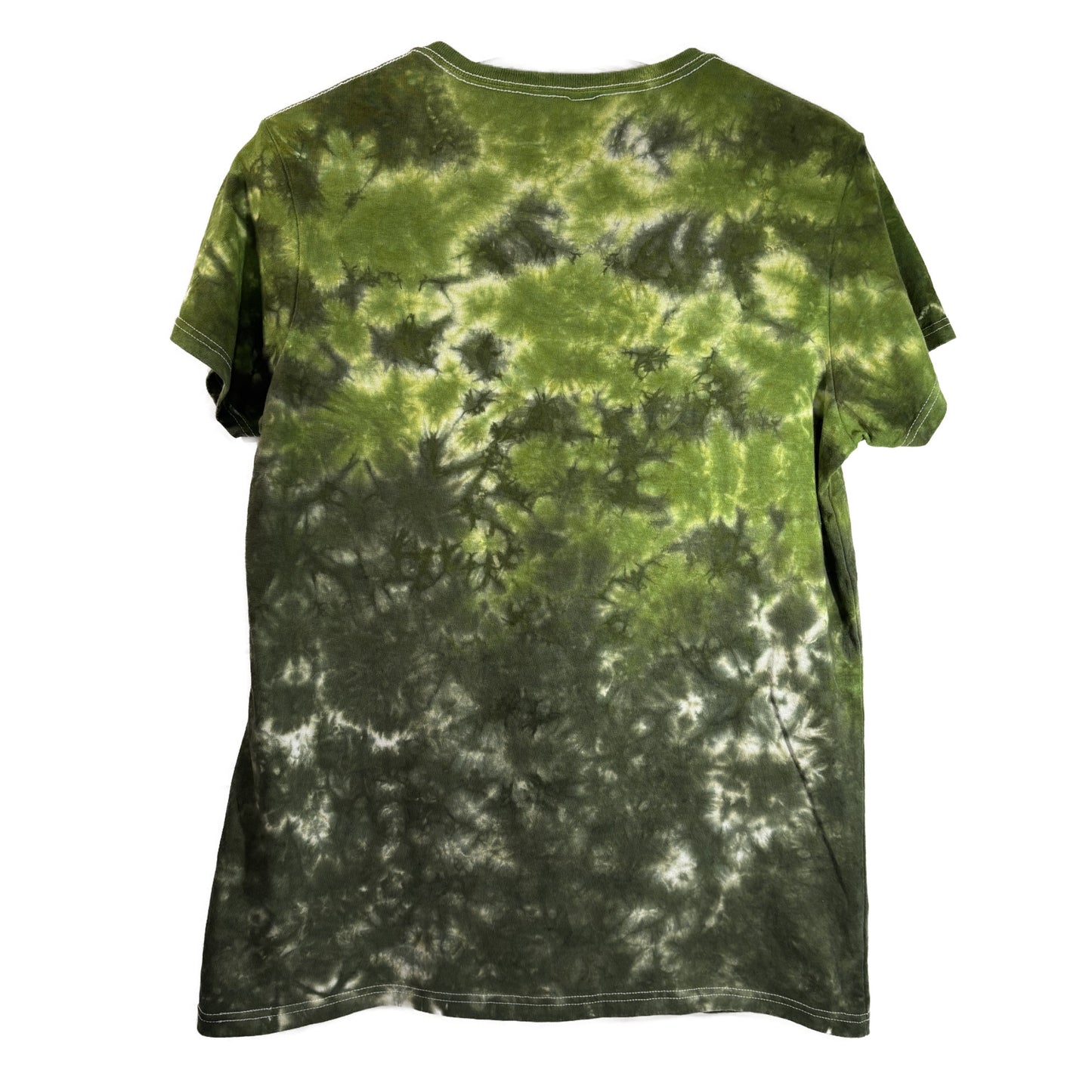 Women's Large Tie-Dye T-shirt #007 - Mosswave Scrunch
