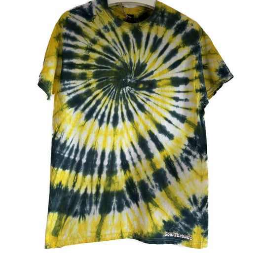 Men's Unisex Medium Tie-Dye T-shirt #016 - Solar Tides Spiral