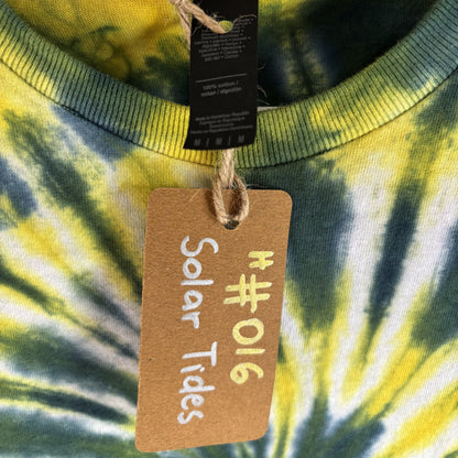 Solar Tides Spiral Tie-Dye T-shirt #016 Men's Unisex Medium Heavy Cotton