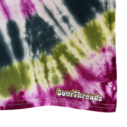Men's Unisex Small Tie-Dye T-shirt #015 - Candy Vortex Spiral
