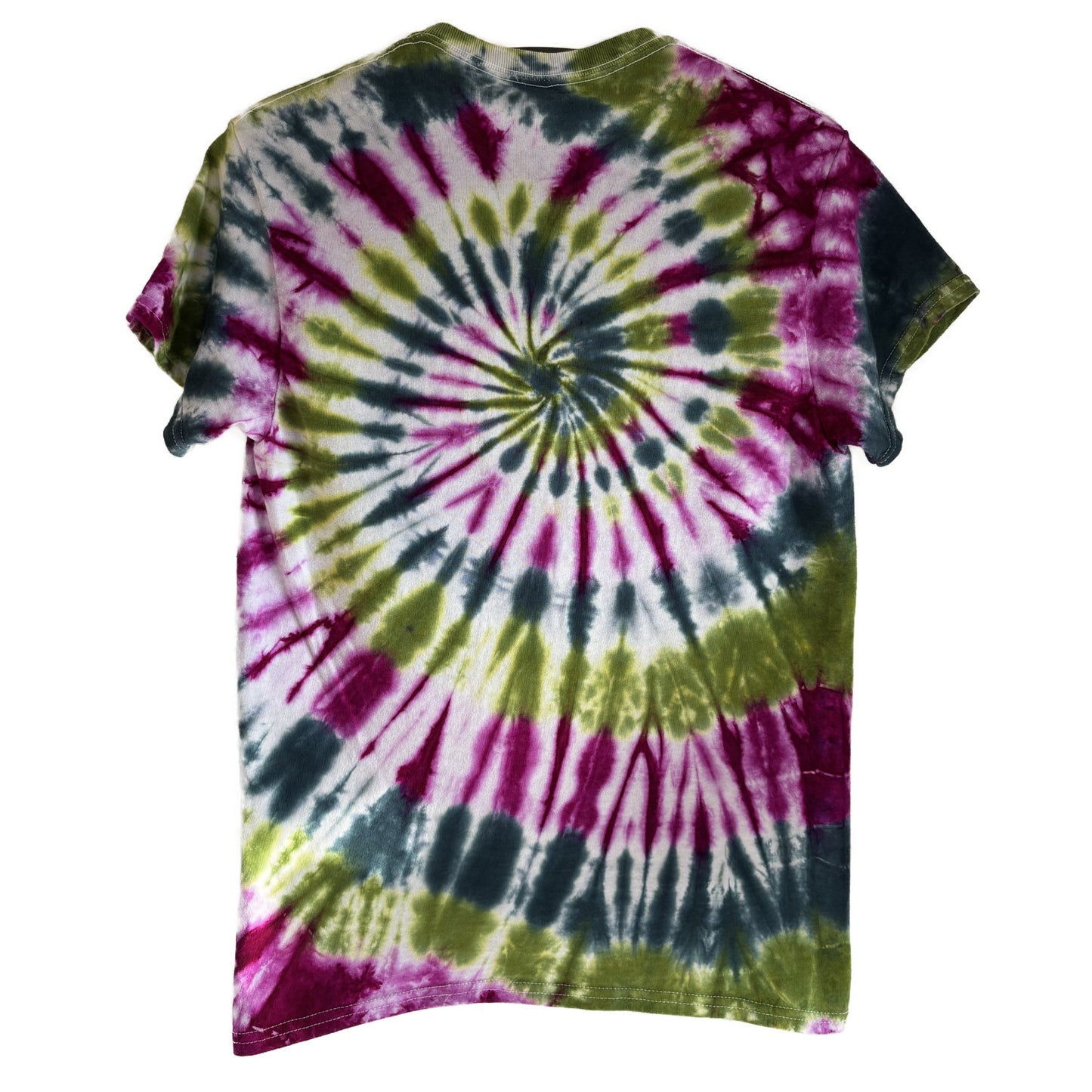 Men's Unisex Small Tie-Dye T-shirt #015 - Candy Vortex Spiral