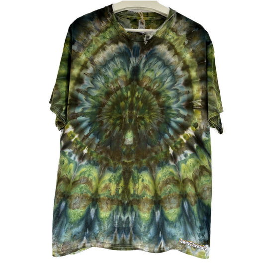 Men's Unisex Extra Large Tie-Dye T-shirt #025 - Crypt Garden Spider Ice