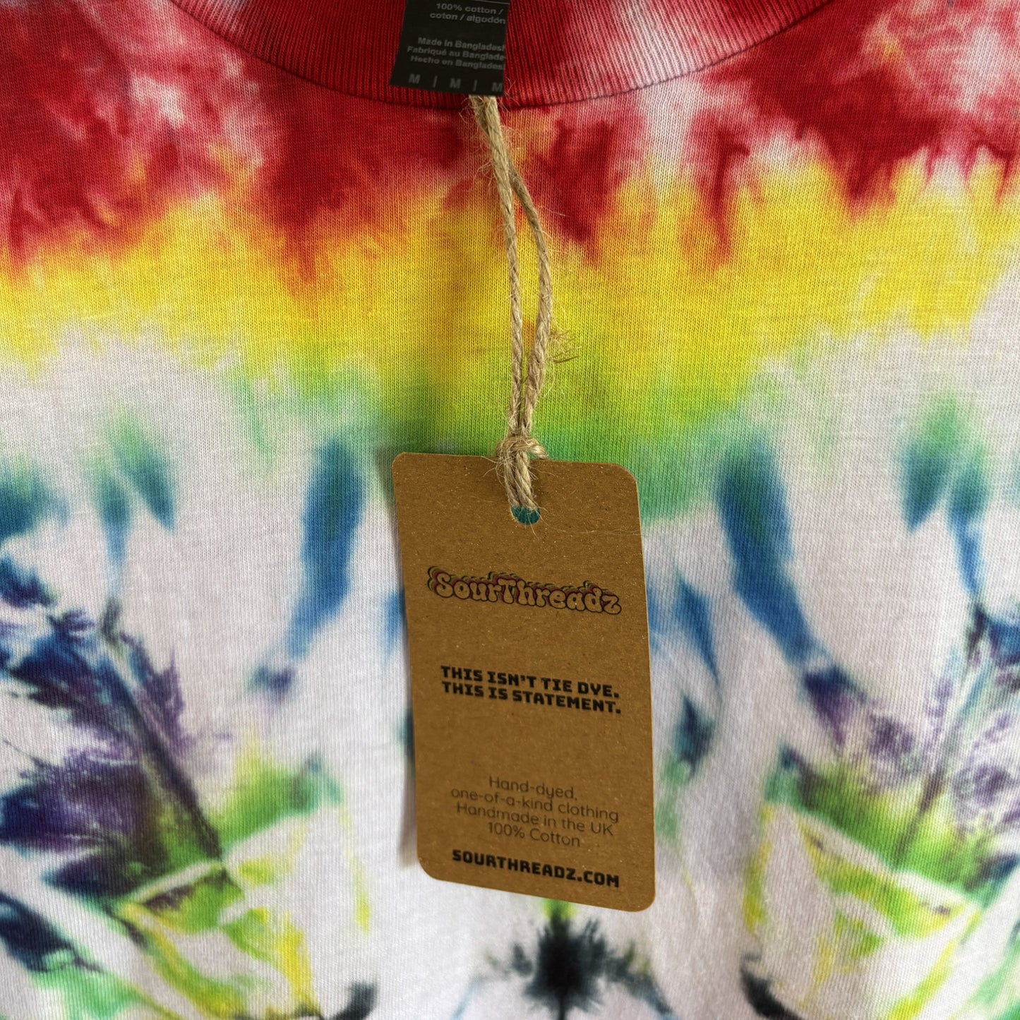 Men's Unisex Medium Tie-Dye T-shirt #039 - Toxic Stare