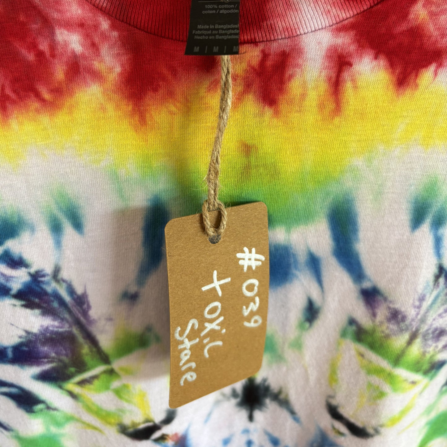 Men's Unisex Medium Tie-Dye T-shirt #039 - Toxic Stare