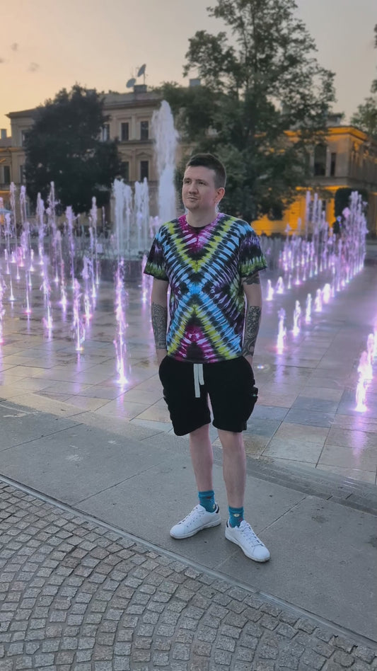 Tie-Dye Men's T-Shirt - Rainbow X - SourThreadz