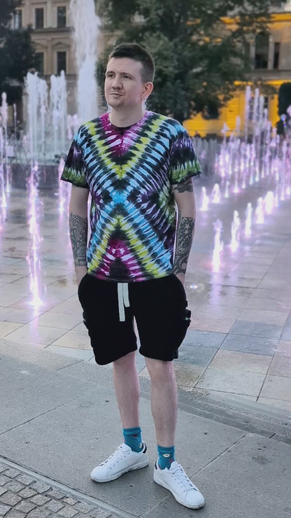 Tie-Dye Men's T-Shirt - Rainbow X - SourThreadz